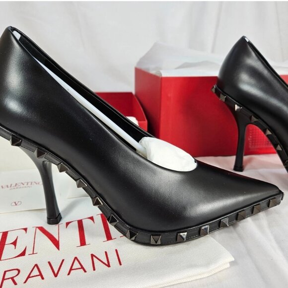 Valentino Garavani Women's Pointed Toe Rockstud Pumps - Picture 1 of 13